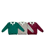 Faith+ Checkered Knitted Polo // Kelly Green