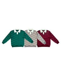 Faith+ Checkered Knitted Polo // Kelly Green