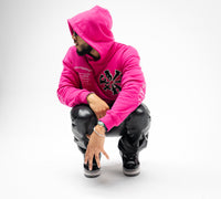 Members Only Varsity Hoodie // Magenta