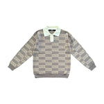 Faith+ Checkered Knitted Polo // Oatmeal