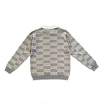 Faith+ Checkered Knitted Polo // Oatmeal