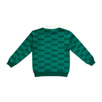 Faith+ Checkered Knitted Polo // Kelly Green