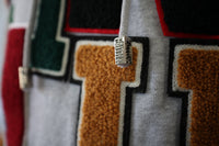 Varsity Team Patch Hoodie // Grey