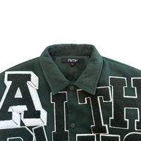Varsity Letterman Jacket // Forest Green