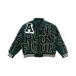 Varsity Letterman Jacket // Forest Green