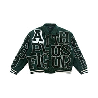 Varsity Letterman Jacket // Forest Green