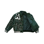 Varsity Letterman Jacket // Forest Green