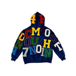 Varsity Team Patch Hoodie // Navy