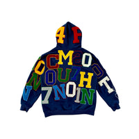 Varsity Team Patch Hoodie // Navy