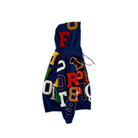 Varsity Team Patch Hoodie // Navy