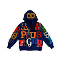 Varsity Team Patch Hoodie // Navy