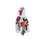 Varsity Team Patch Hoodie // Grey