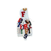 Varsity Team Patch Hoodie // Grey