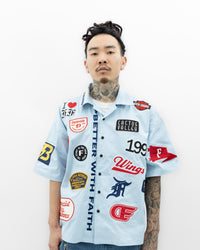 Motor City Bowling Shirt // Carolina Blue