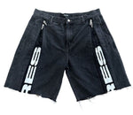 Four Links Zipper Denim Jorts // Black