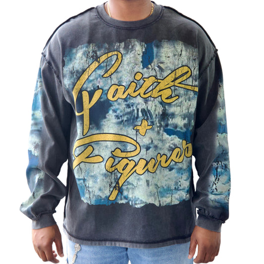 Faith in the Fog Long T-Sleeve Shirt // Vintage Black