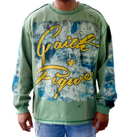 Faith in the Fog Long Sleeve T-Shirt // Vintage Green