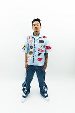 Motor City Bowling Shirt // Carolina Blue