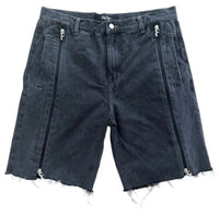 Four Links Zipper Denim Jorts // Black