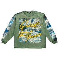 Faith in the Fog Long Sleeve T-Shirt // Vintage Green