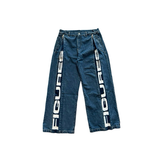Four Links Zipper Denim Pants // Blue