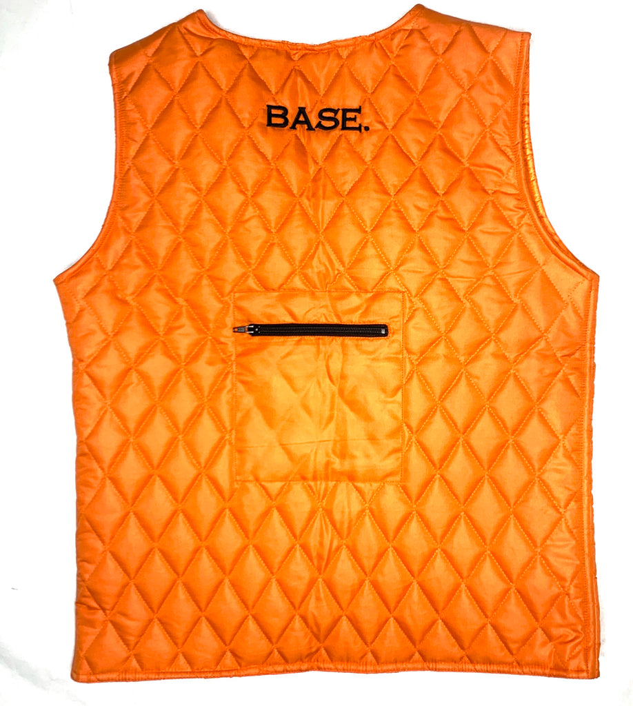 BASE. // Quilted Vest // ORANGE - BASE.